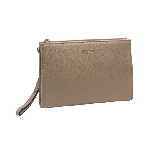 ETRES HANDBAG LIGHT-BROWN SILVER IN SIMILPELLE CON ZIP E TRACOLL
