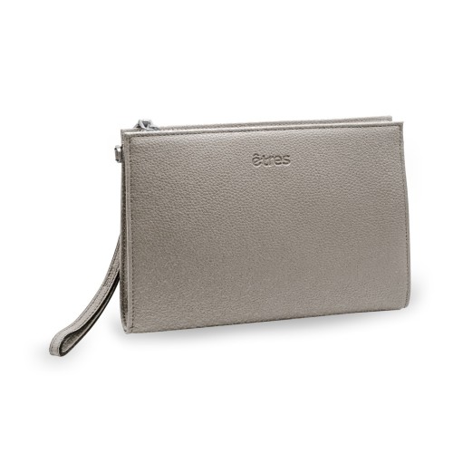 ETRES HANDBAG SILVER-SILVER IN SIMILPELLE CON ZIP E TRACOLLA