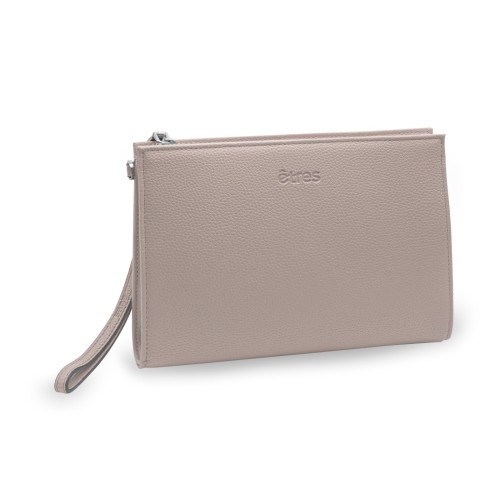 ETRES HANDBAG PINK-SILVER IN SIMILPELLE CON ZIP E TRACOLLA