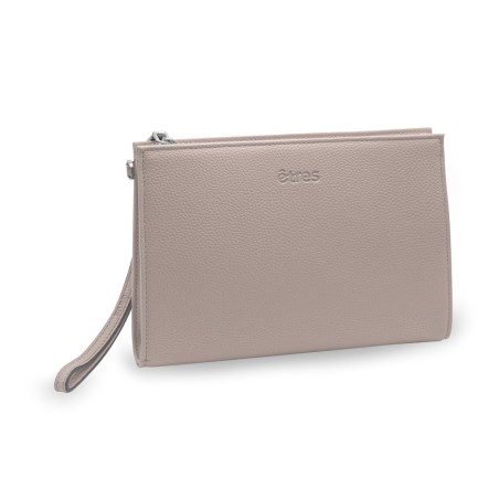 ETRES HANDBAG PINK-SILVER IN SIMILPELLE CON ZIP E TRACOLLA