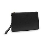 ETRES HANDBAG SAFFIANO BLACK-GOLD IN SIMILPELLE CON ZIP E TRACOL