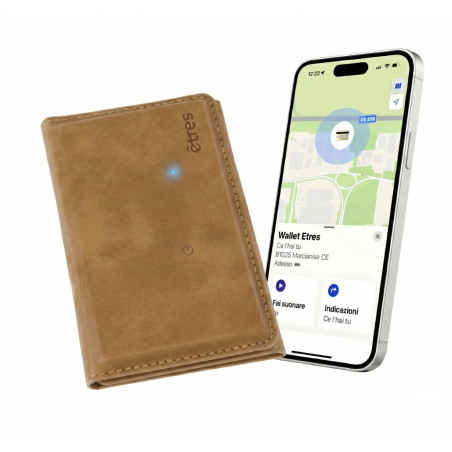 ETRES SMART WALLET FINDER BASIC MAGSAFE LOCALIZZATORE GPS BROWN