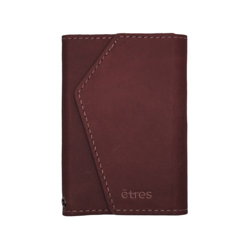 ETRES ITALIA WALLET MODELLO ROMA GENUINE LEATHER CLASSIC DARKRED