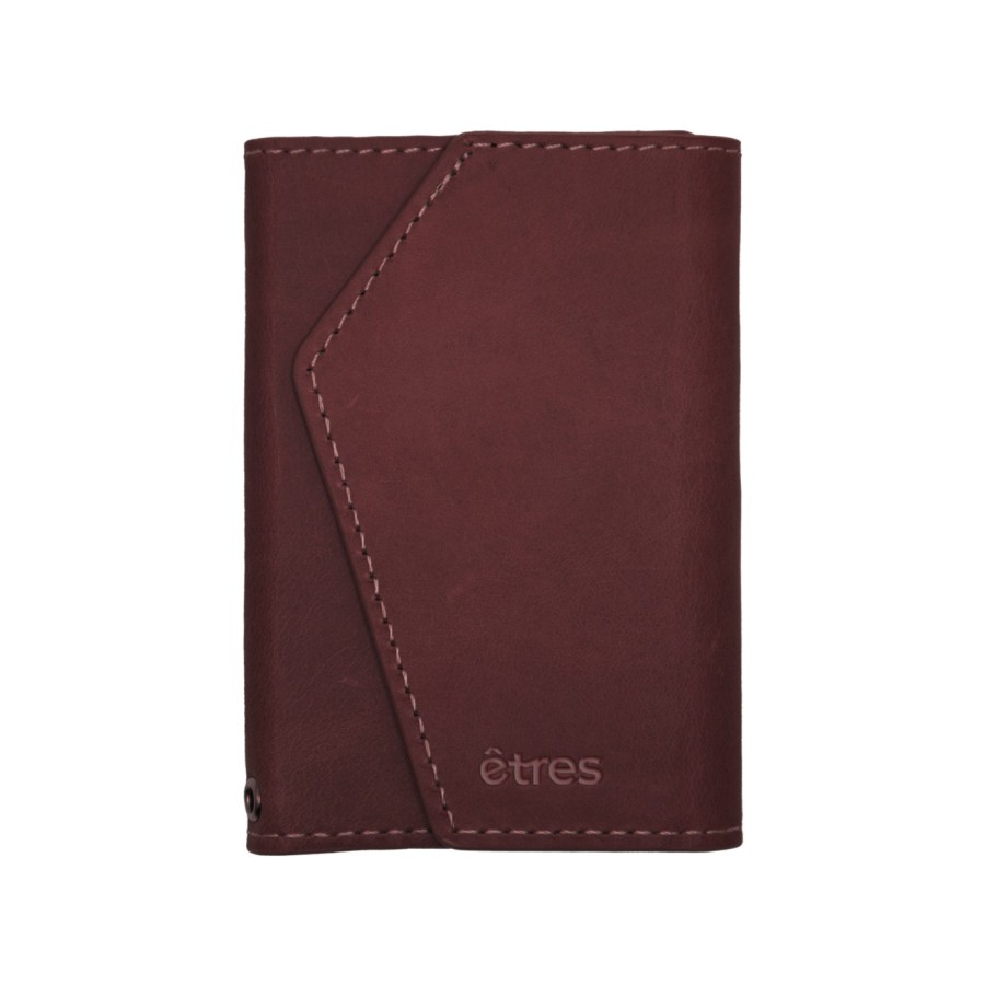 ETRES ITALIA WALLET MODELLO ROMA GENUINE LEATHER CLASSIC DARKRED