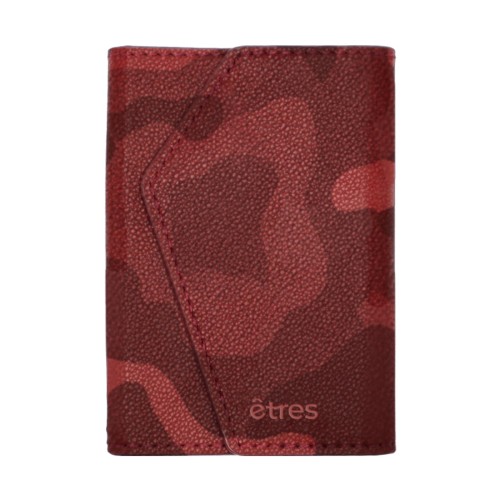 ETRES ITALIA WALLET MODELLO ROMA GENUINE LEATHER CAM RED