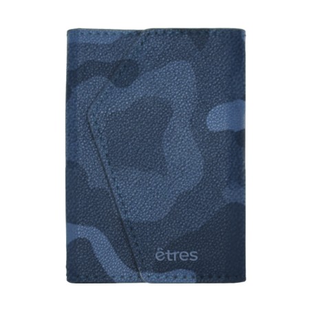 ETRES ITALIA WALLET MODELLO ROMA GENUINE LEATHER CLASSIC CAM BLU