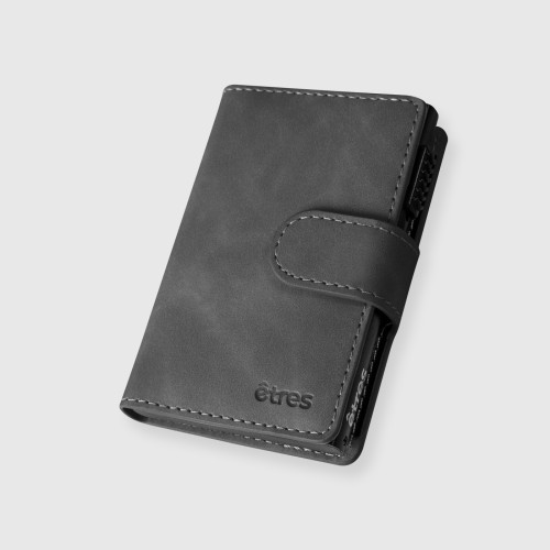ETRES SMART WALLET SLIDE PORTACARTE IN METALLO BLACK MAGSAFE