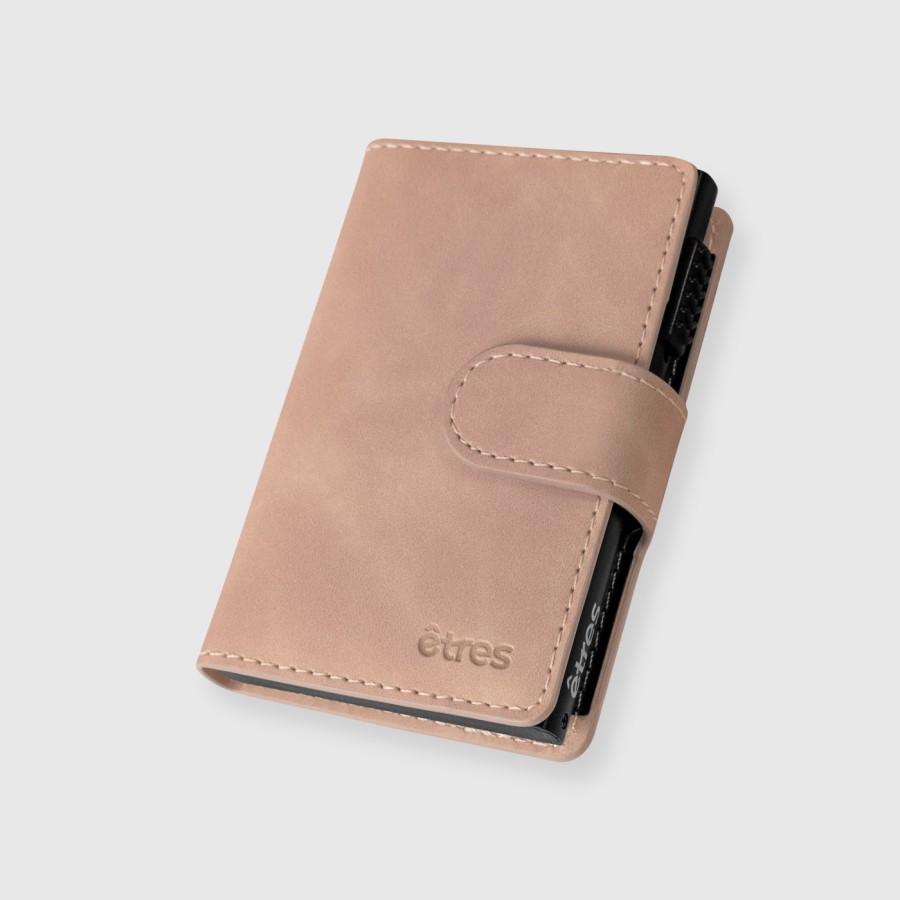 ETRES SMART WALLET SLIDE PORTACARTE IN METALLO PINK MAGSAFE