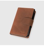 ETRES SMART WALLET SLIDE PORTACARTE IN METALLO SAFFIANO DARK BR