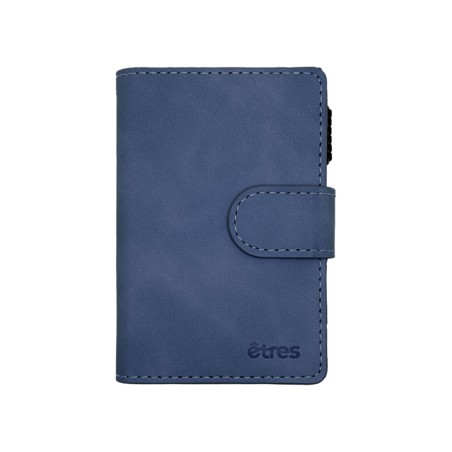 ETRES SMART WALLET SLIDE PORTACARTE IN METALLO BLU MAGSAFE