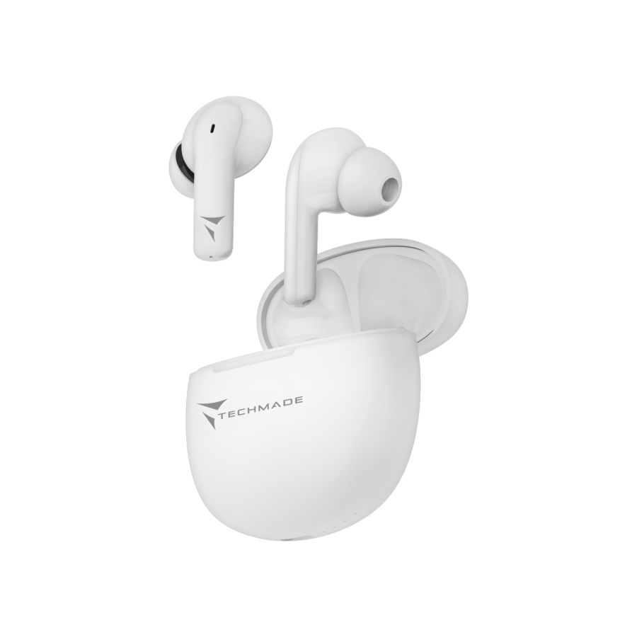 TECHMADE EARBUDS DOPPIOMIC COLORE BIANCO TECHMADE EARBUDS DOPPIOMIC COLORE BIANCO