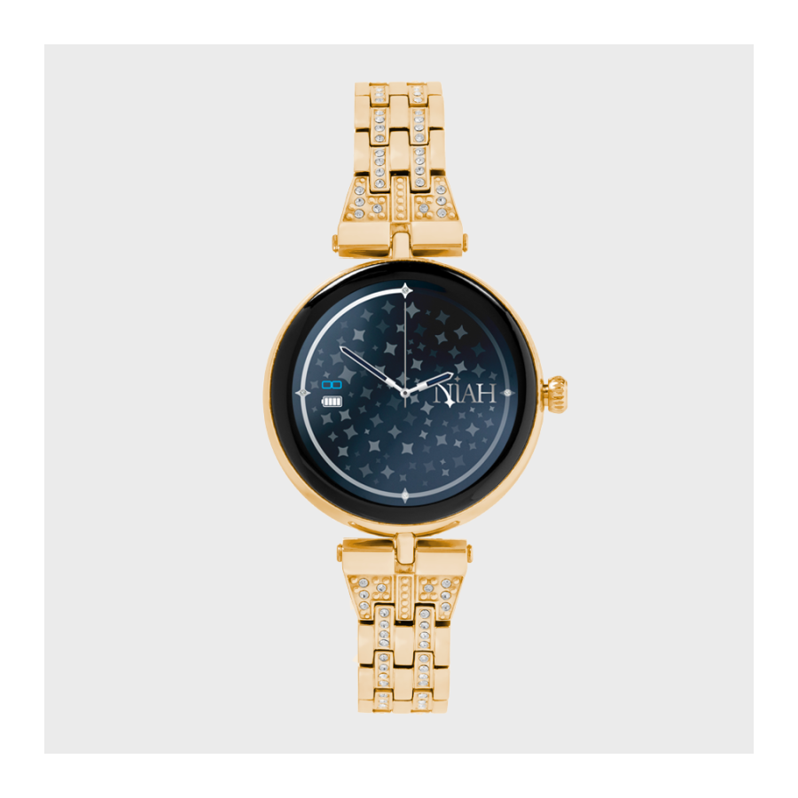 NIAH LYRA SMARTWATCH CON MAGLIA METALLICA MEDIA GOLD NIAH LYRA SMARTWATCH CON MAGLIA METALLICA MEDIA GOLD