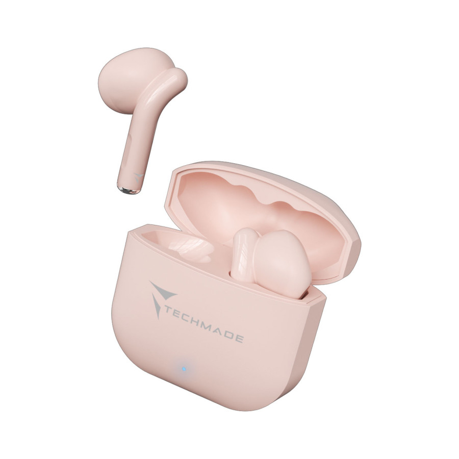 TECHMADE AURICOLARI SENZA FILO CON BOX DI RICARICA TM-XM201-PK TECHMADE AURICOLARI SENZA FILO CON BOX DI RICARICA TM-XM201-PK