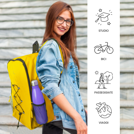 TECHMADE ZAINO SPORT STYLE (29x15x43 CM) GIALLO