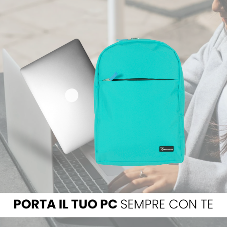 TECHMADE ZAINO PROFESSIONAL STYLE PER PC (30x12x43 CM) LIGHT BLU