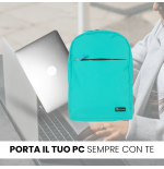 TECHMADE ZAINO PROFESSIONAL STYLE PER PC (30x12x43 CM) LIGHT BLU